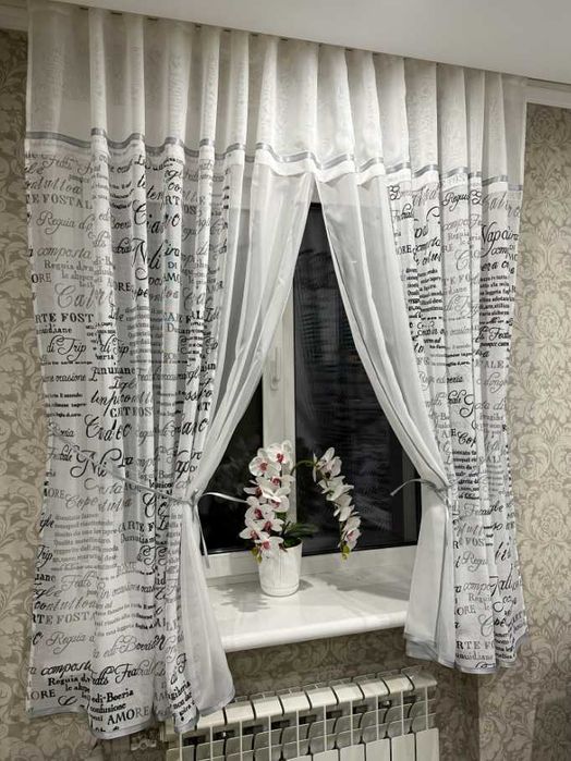 тюль для вікна шифон імітація льон