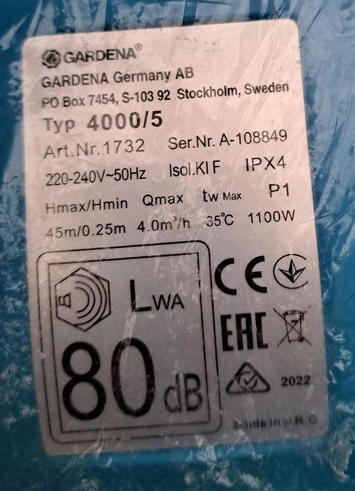 Pompa Gardena 4000/s