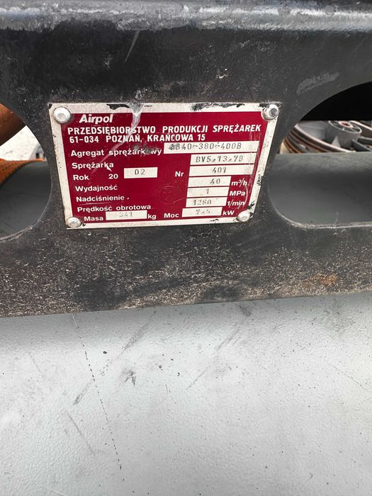 Agregat sprężarkowy AIRPOL AB40-380-400B Sprężarka