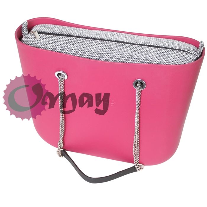 Lekki Czarny organizer OBAG STANDARD plecionka 2 kieszenie wkład OMAY
