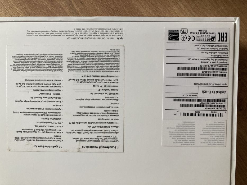 MacBook Air, Retina, 13”, 2020, 1,1 Двоядерний Intel Core i3, 8 Gb