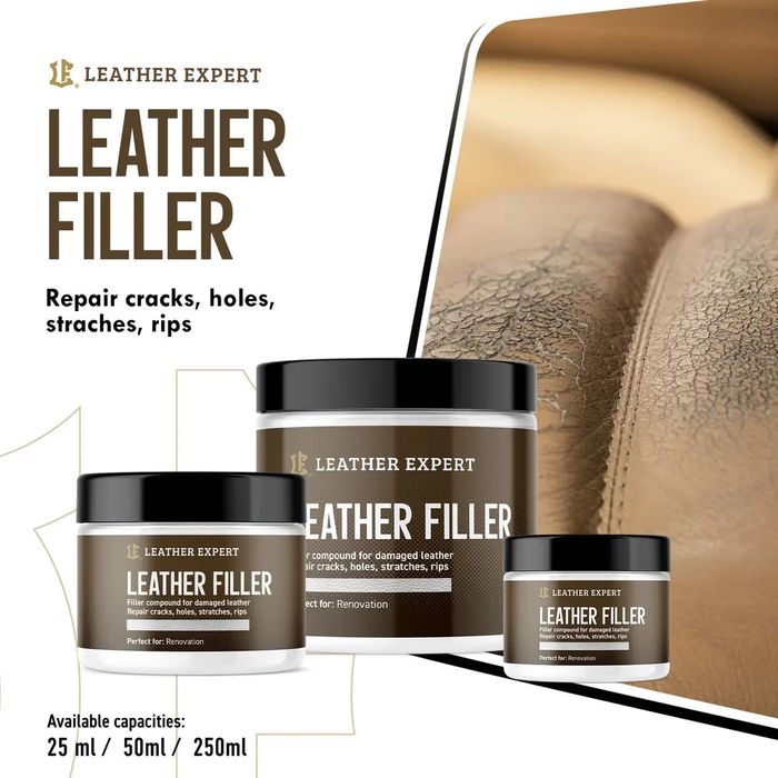 Шпаклівка для шкіри, рідка шкіра, шпатель шпакля Leather Expert