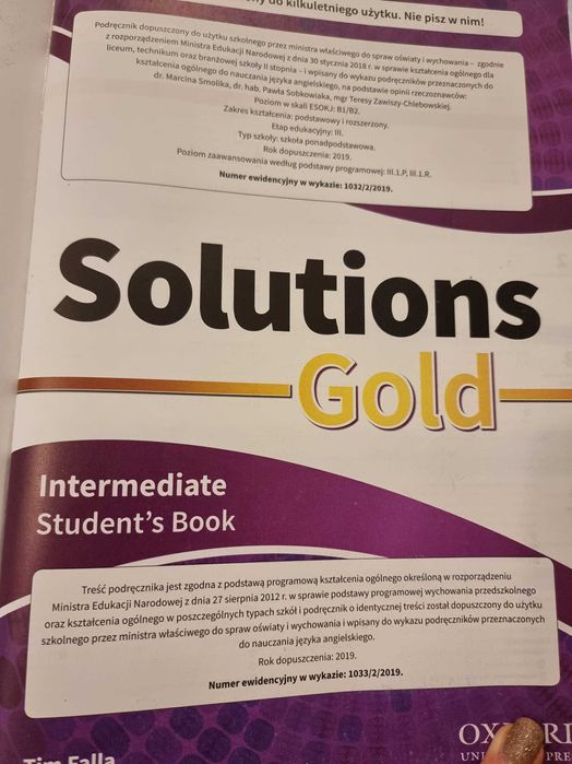Solution Gold Intermediate