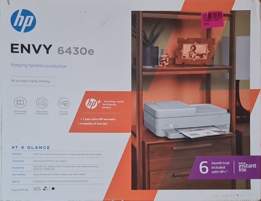 Impressora Multifunções a Cores WiFi - HP Envy 6430ee