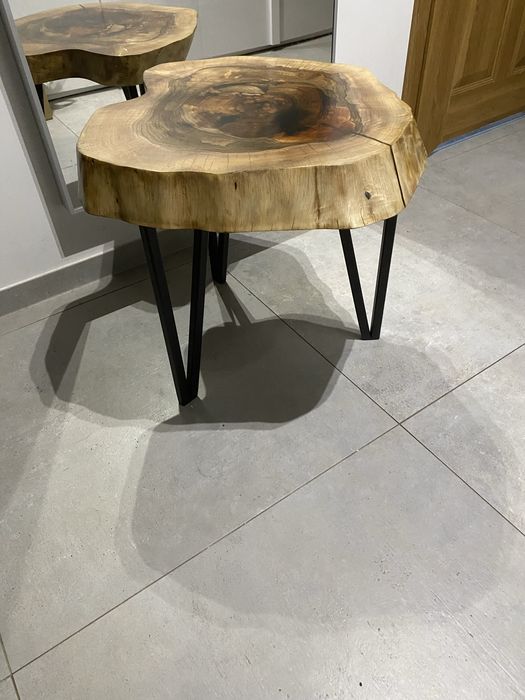 Stolik z dużego plastra 65/59cm