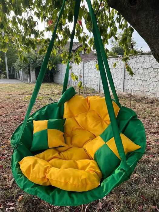 Гойдалка, зелено-жовта (матрац 100х50см)