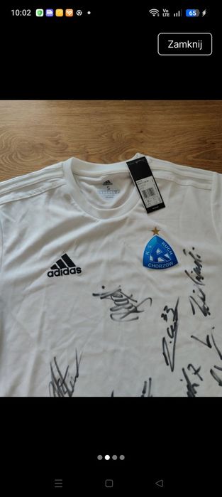 Koszulka Ruch Chorzów Adidas z Autografami Zawodników Kadry – NOWA