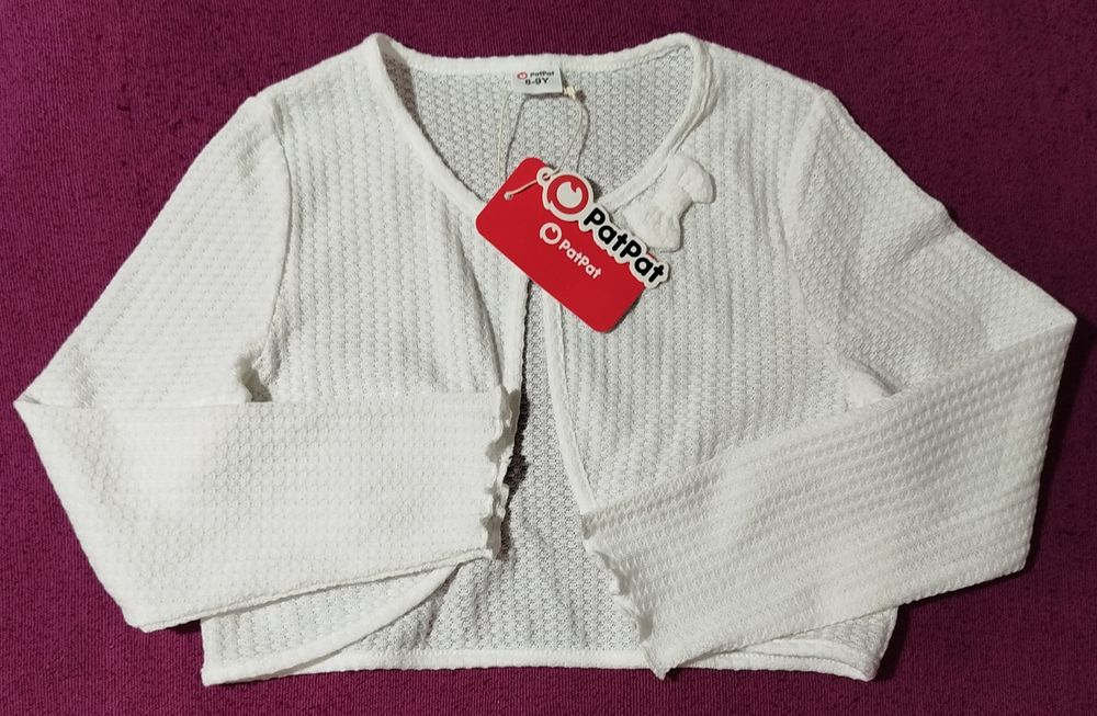 bolero branco menina patpat