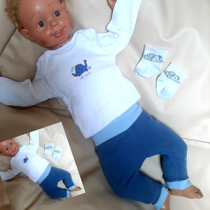 Zestaw roz 56/62 20 sztuk mega paka komplet dla chłopca wyprawka dres