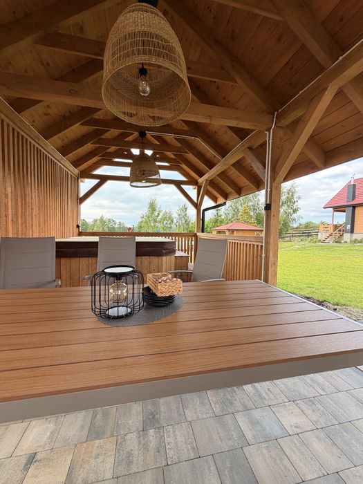 Nowoczesny domek z jacuzzi i sauną nad jeziorem Dadaj | Mazury | 8 os.