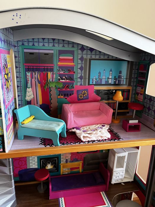 Casa de bonecas XXL 118cm de altura com acessórios