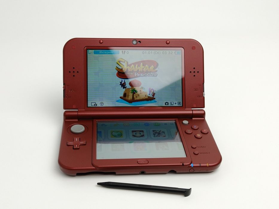 ‼️ Nintendo 3DS LL Metallic Red + MicroSD 32gb. IPS. Комплект.