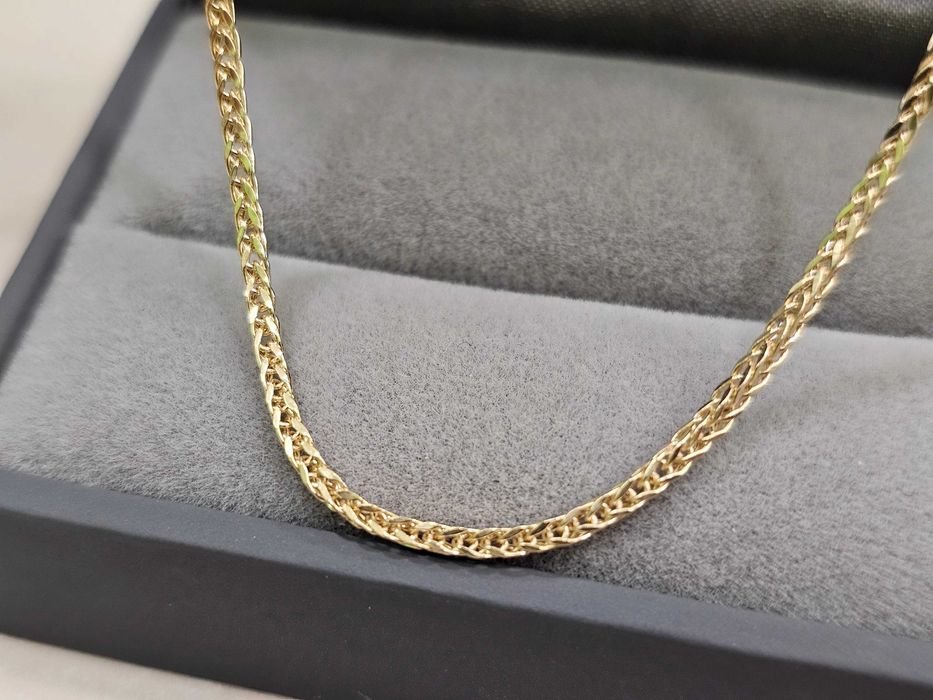 Złoty łańcuszek lisi ogon krótki 45 cm PR 585