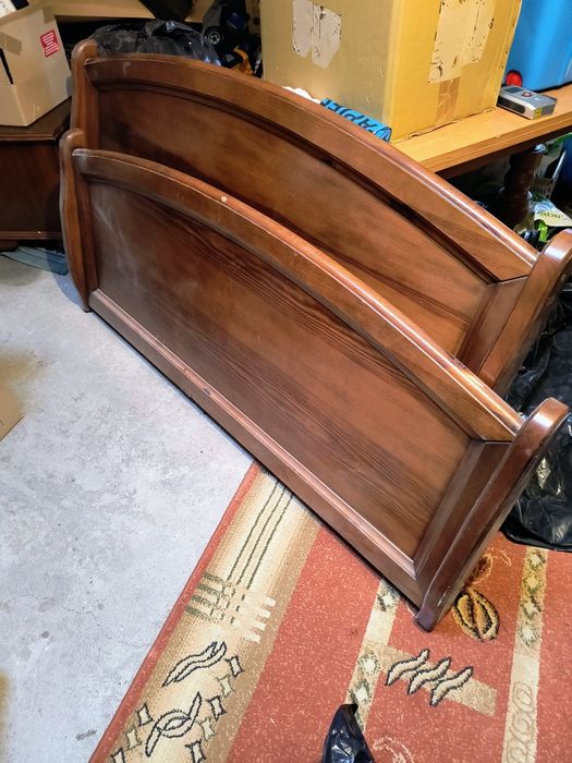 Łóżko drewniane dębowe sypialniane 140*200