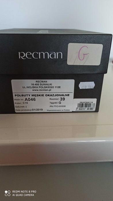Buty ślubne Recman