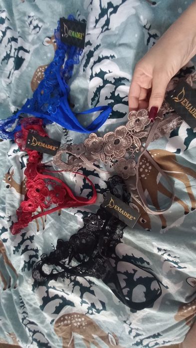 4x majtki stringi nowe s
