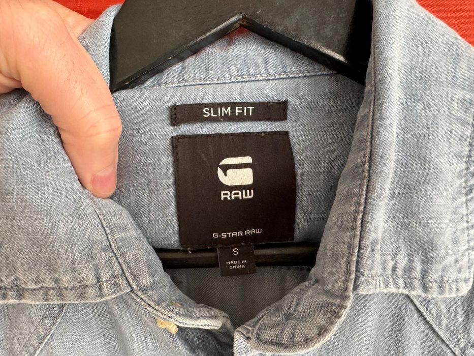 G-STAR RAW Оригінал чоловіча рубашка сорочка джинсова розмір S