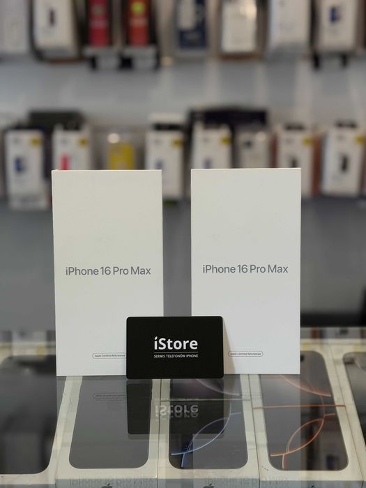 NOWY • iPhone 16 PRO MAX • 256 GB • Black Titanium • 100% bateria • GWARANCJA • raty