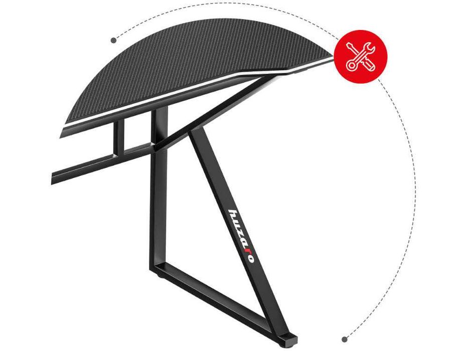 NOWE BIURKO GAMINGOWE Komputerowe Dla Gracza Czarne 120cm