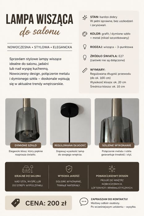 Lampy do salonu wiszące