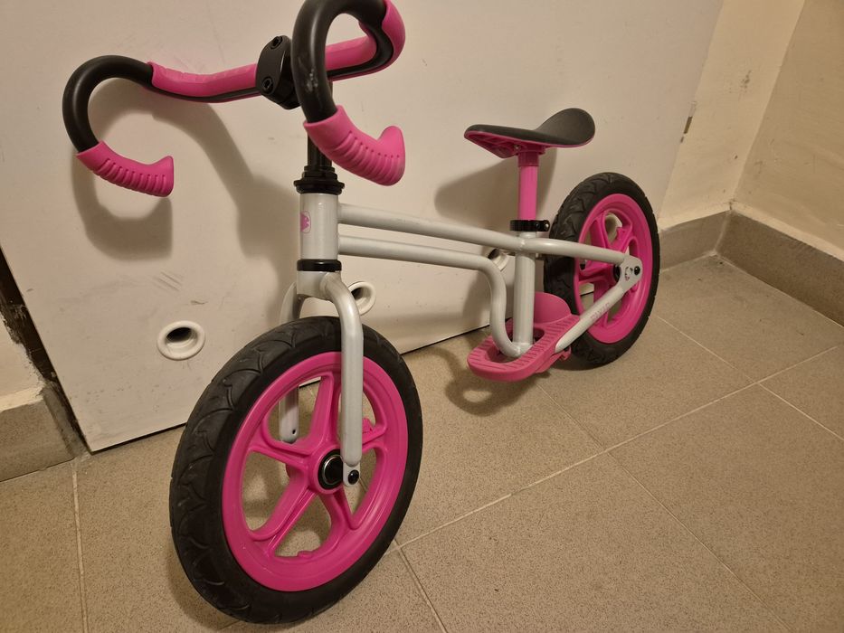 Rower dzieciecy rowerek biegowy fixie różowy z hamulcem 2-5 lat Chilla