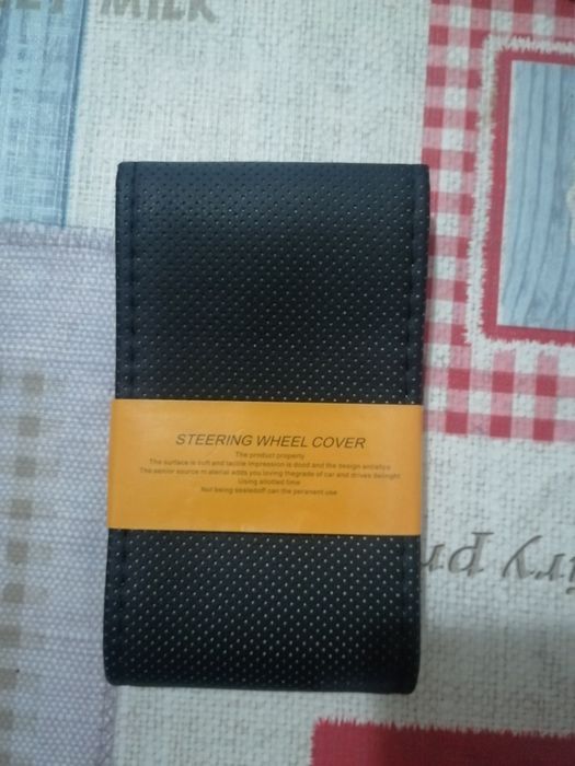 Revestimento de pele sintética para volante preto