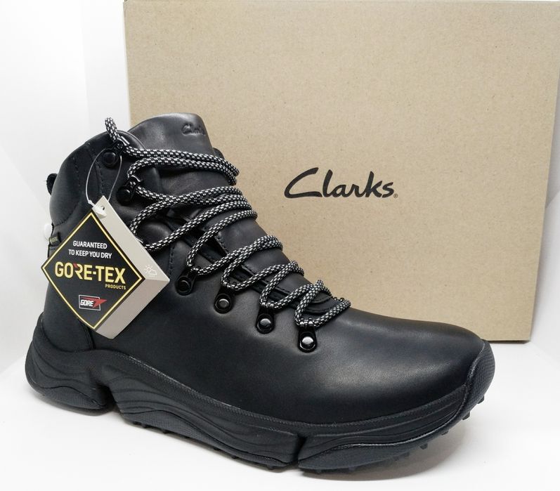 кожаные  26,5см  ботинки берцы Clarks Gore Tex