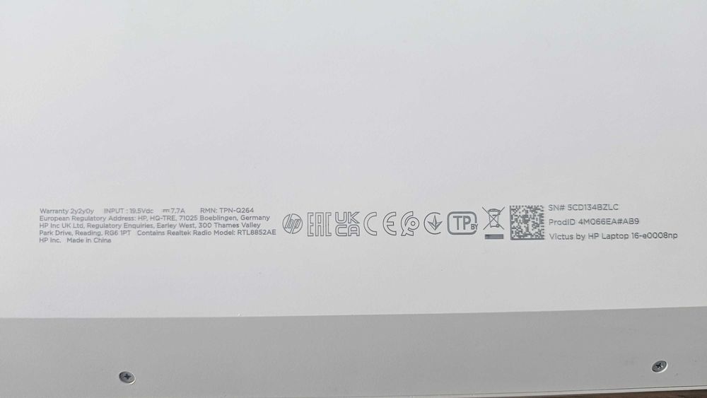 Troca Portátil Gaming Branco HP Victus Ryzen 7 32Gb RAM RX 5500M 144hz