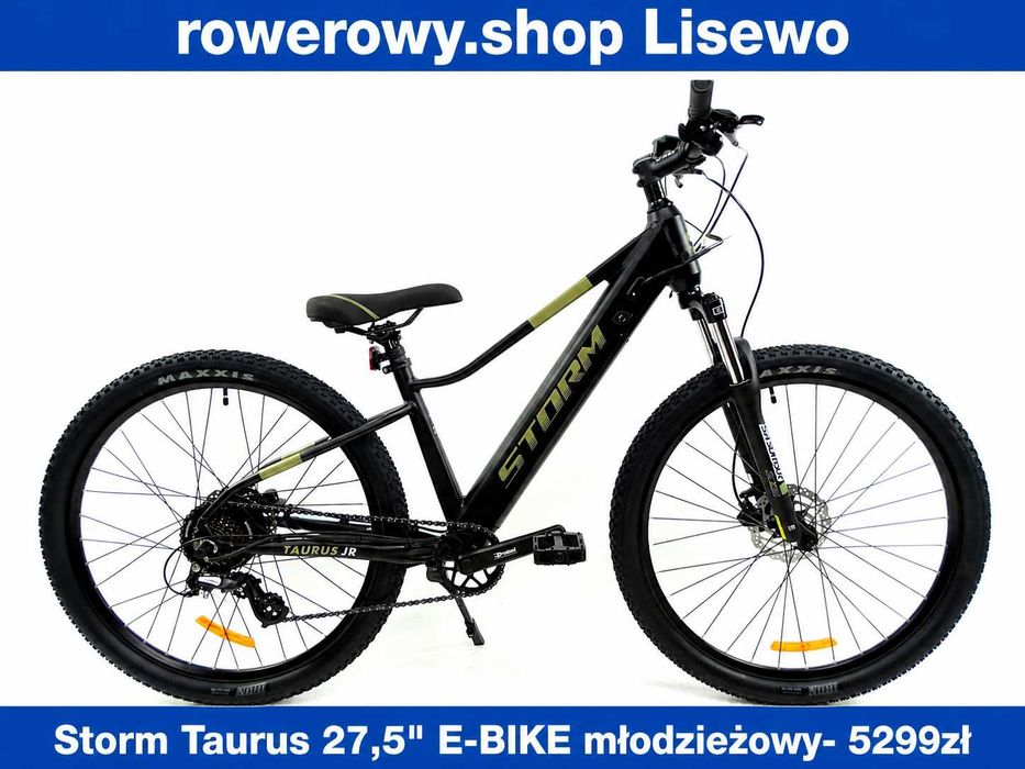 Rower elektryczny młodzieżowy Storm Taurus 27,5" rama 15" czarny