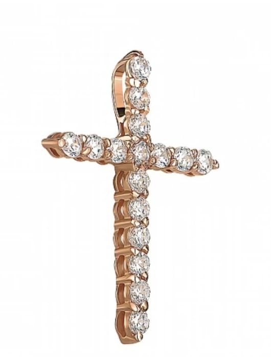 Золотий хрестик з фіанітами