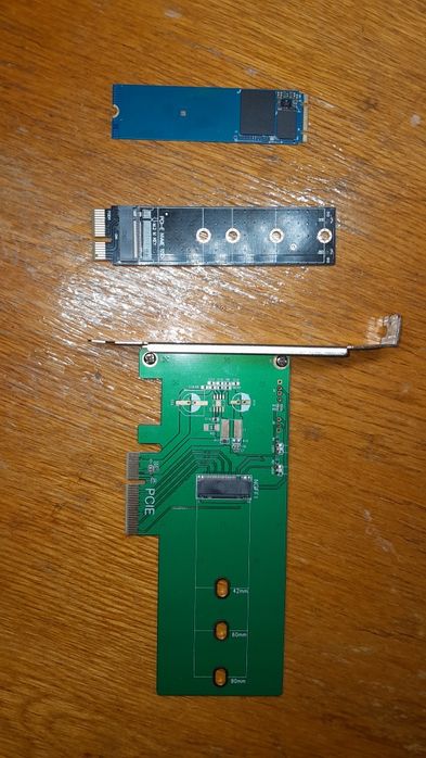 NVMe 256 GB + Два адаптера