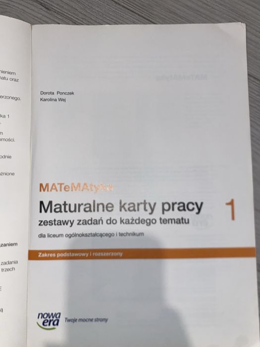 Maturalne karty pracy MATeMAtyka 1