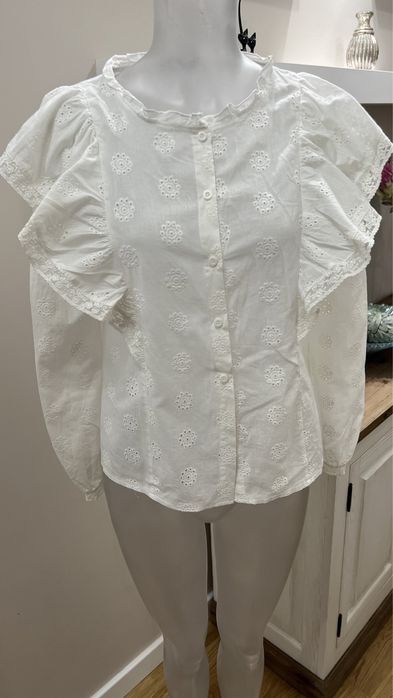 Bluzka letnia kremowa Boho ecru roz. 38