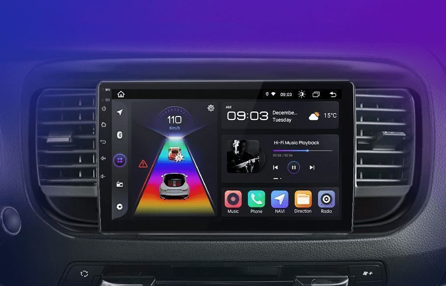 Peugeot Expert Jumpy III – Radio Android 15 9" CarPlay Android Auto 2GB/32GB GPS Nawigacja Stacja Multimedialna WiFi Bluetooth DSP PL