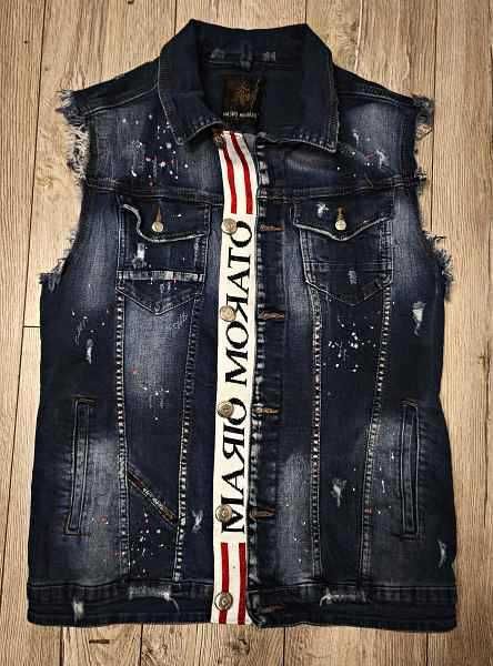 Bezrękawnik - kamizelka jeans
