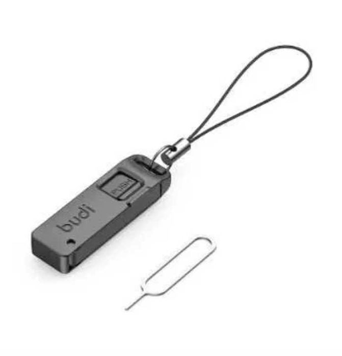 Caixa de Armazenamento Multifuncional para Cartões, Slot p/ Cartão SIM, Ejetor de Cartão com Cordão, Agulha p/ Remoção de Cartão SIM