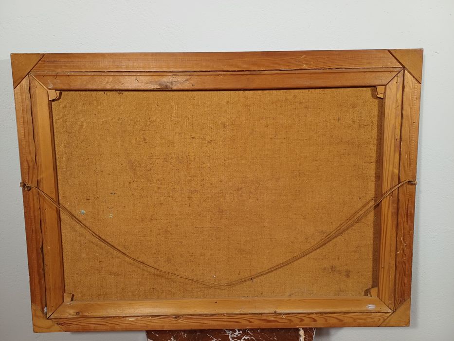 Stary obraz na płótnie sygnowany