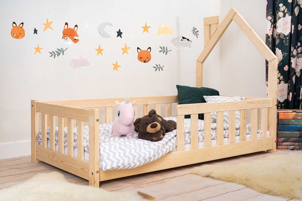 Łóżko dziecięce z barierkami kojec domek 140x70,160x80,180x80