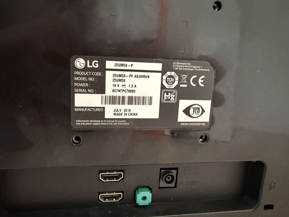 Monitor LG 25UM58-P