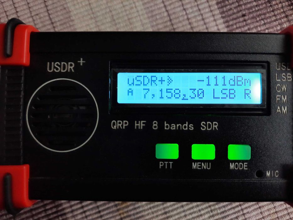 USDR+ 5W QRP HF 8-pasmowy transceiver SDR FT8, SSB, wersja red corners