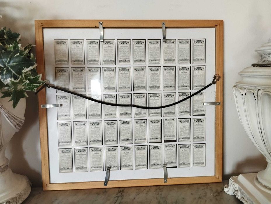 Quadro Jogadores Rugby - 50 Cartões Antigos