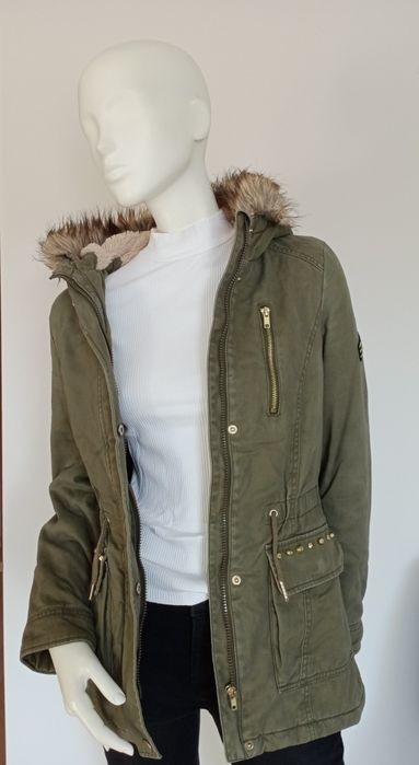 Kurtka,parka zimowa,oliwkowa