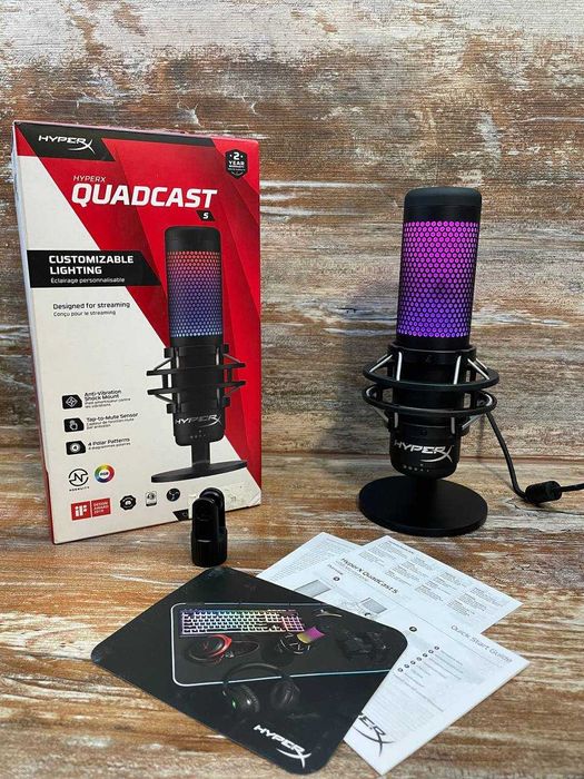 Стримерский игровой конденсаторный USB-микрофон HyperX QuadCast S