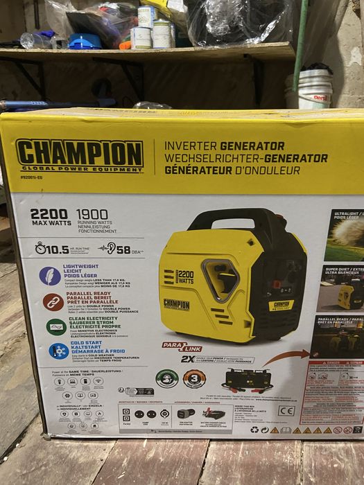 Генератор Инверторный Champion 2,2 кВт. Новый.