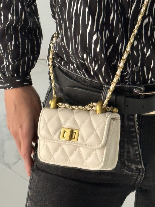 Міні Сумка в стилі Chanel - Біла Сумочка