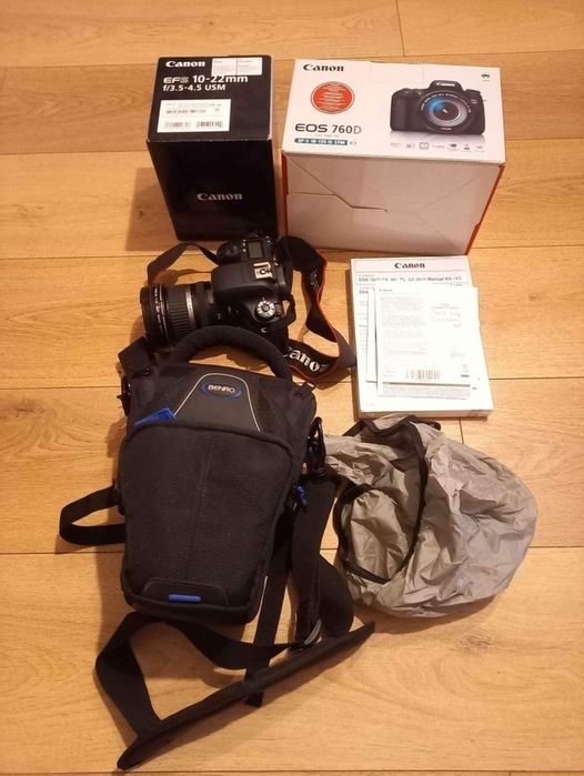 Aparat Canon EOS 760D + obiektyw EFS 10-22 f/3.5-4.5 USM