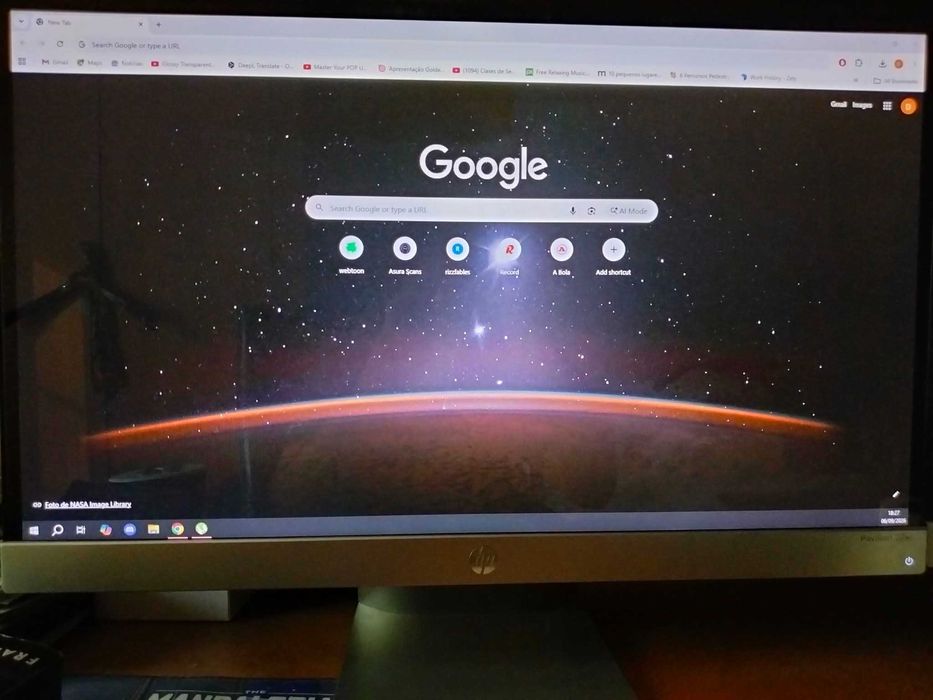Monitor HP Pavilion 27xi IPS Full HD (como novo), cabo HDMI e caixa