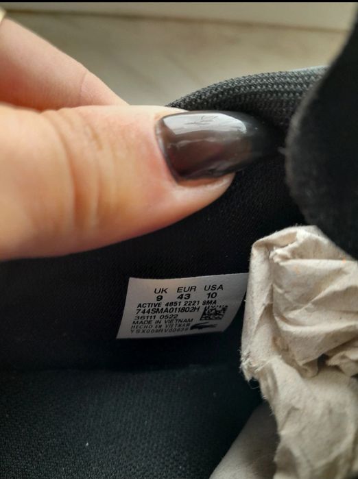 Buty Lacoste 43 Czarne