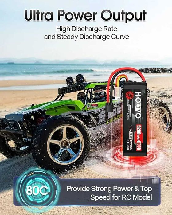 Аккумулятор HOOVO 11.1V 80C 5200mAh 3S LiPo Комплект 2ш