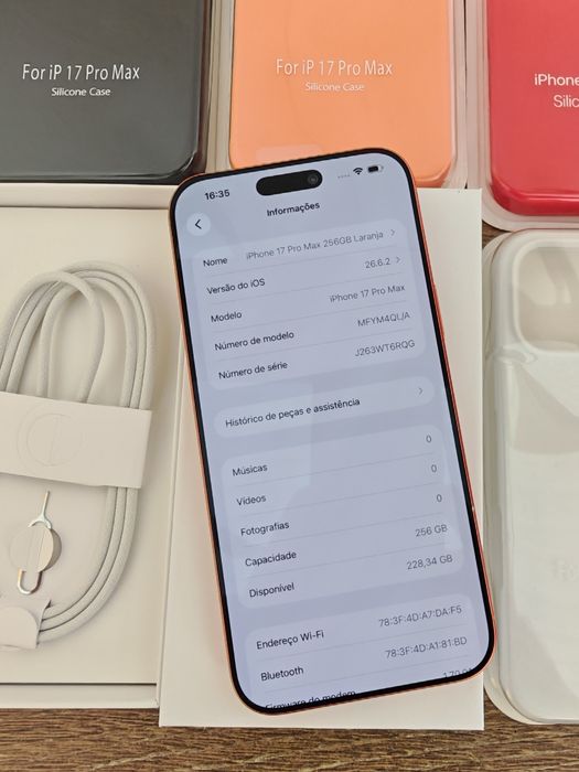 iPhone 17 Pro Max 6.9" 256GB  Laranja Seminovo  S/Face ID Aceito Retomas